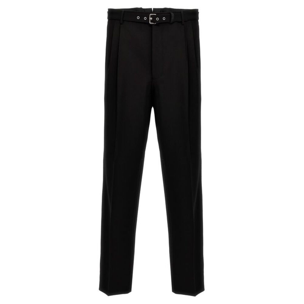 Prada Black Virgin Wool Dress Men's Pants